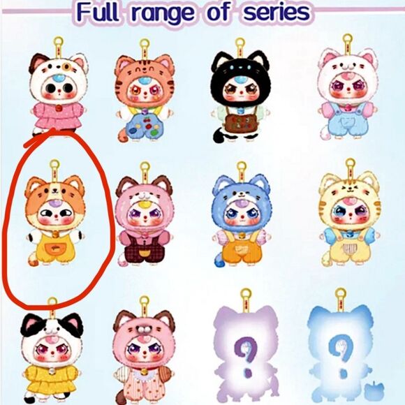 Baby Three Kitten Wardrobe Plush Pendant - Picture 8 of 16